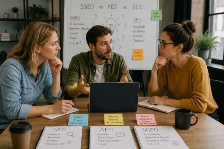 O Impacto das "Visões Gerais Criadas por IA" do Google: Sua Empresa Está Pronta para o SGEO e AEO? AI Overviews