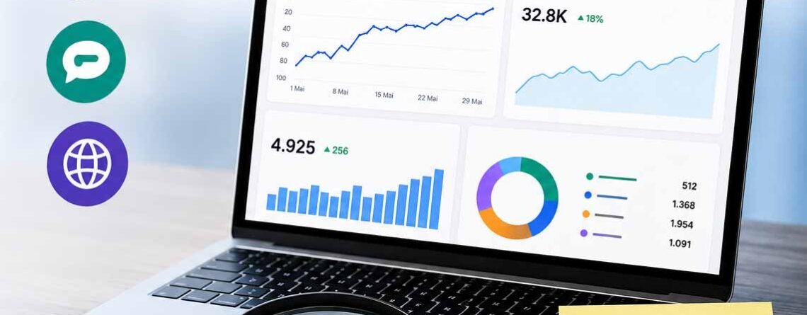 Painel do SE Ranking com métricas e gráficos para análise de dados de SEO, AEO e GEO
